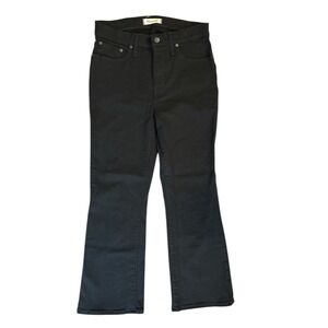 Madewell Cali‎ Demi Boot Jeans High Rise Black Denim Womens Size 29